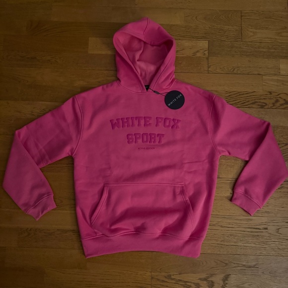 White Fox Boutique Vibrant Pink Hoodie - Picture 3 of 7